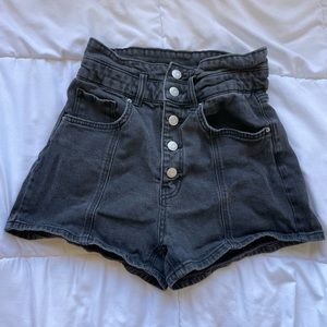 High Rise Denim Shorts